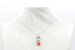 Hakiki Pandül Model Doğal Karışık Çakra Taşlı Kolye Ucu