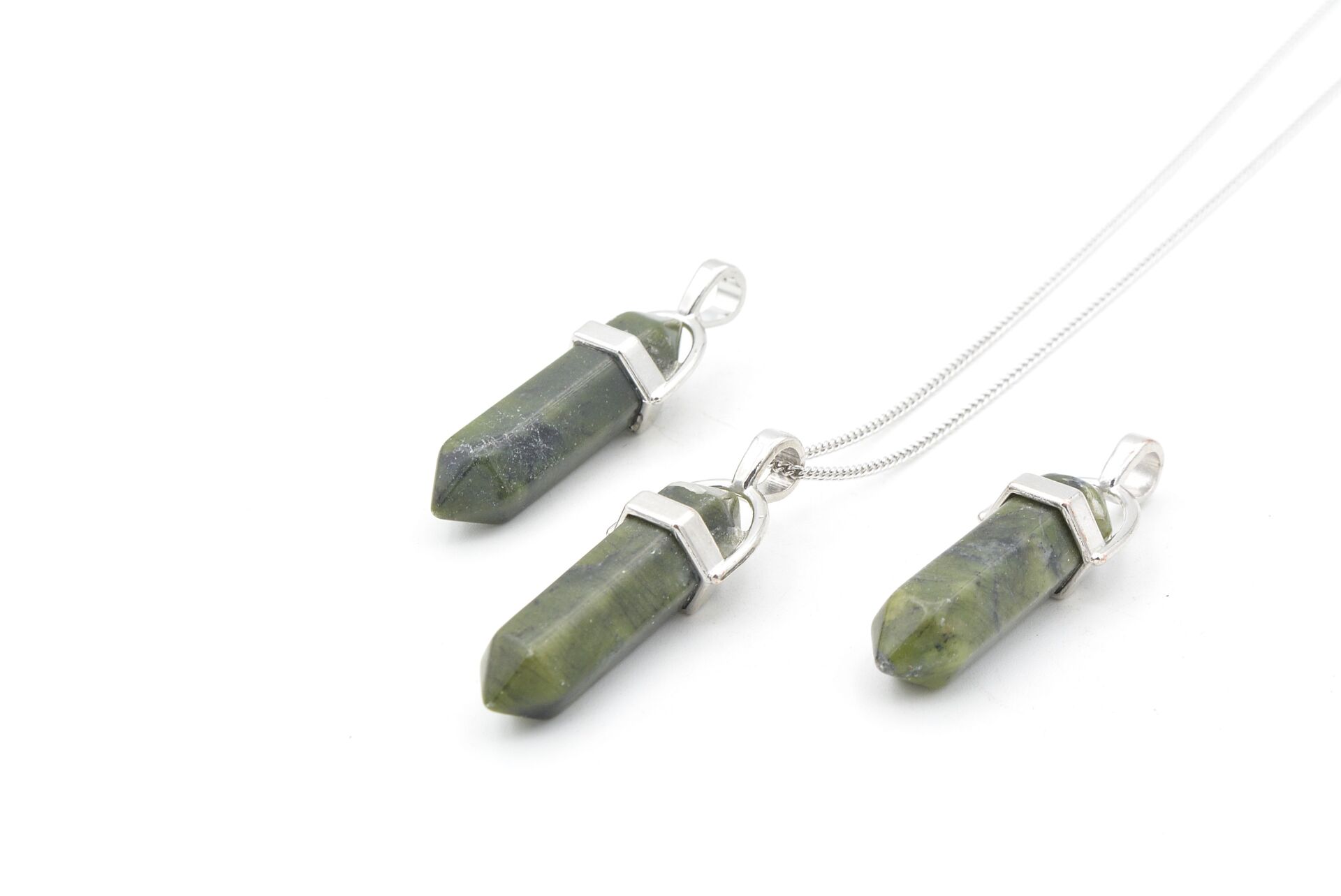 Hakiki Pandül Model Doğal Kanada Yeşim Taşı Kolye Ucu