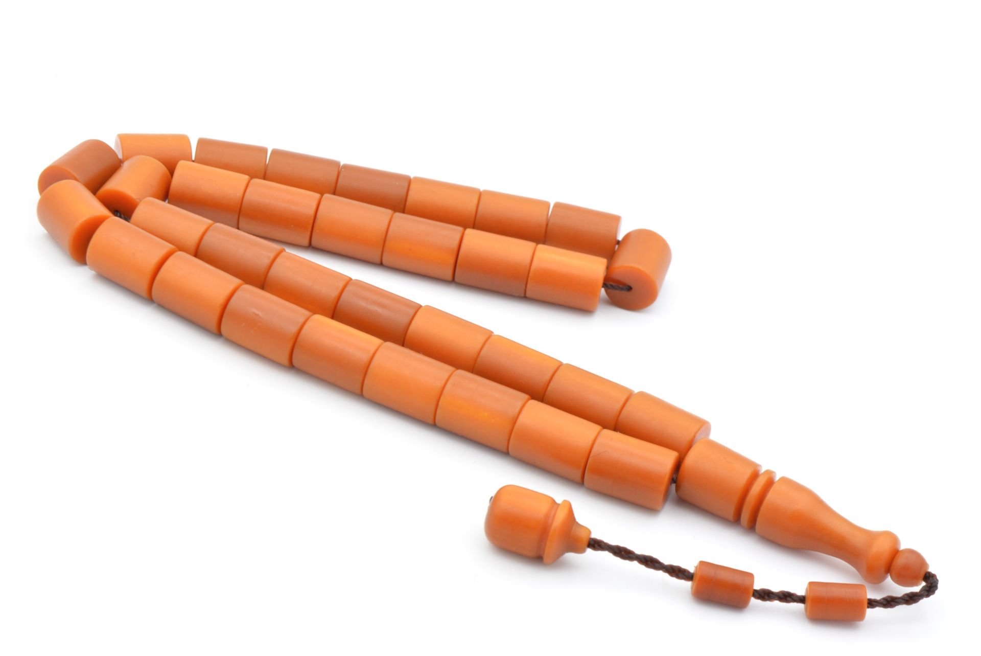 Sistemli Kesme Model İri Boy Turuncu Fiber Tesbih