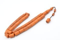 Sistemli Kesme Model İri Boy Turuncu Fiber Tesbih