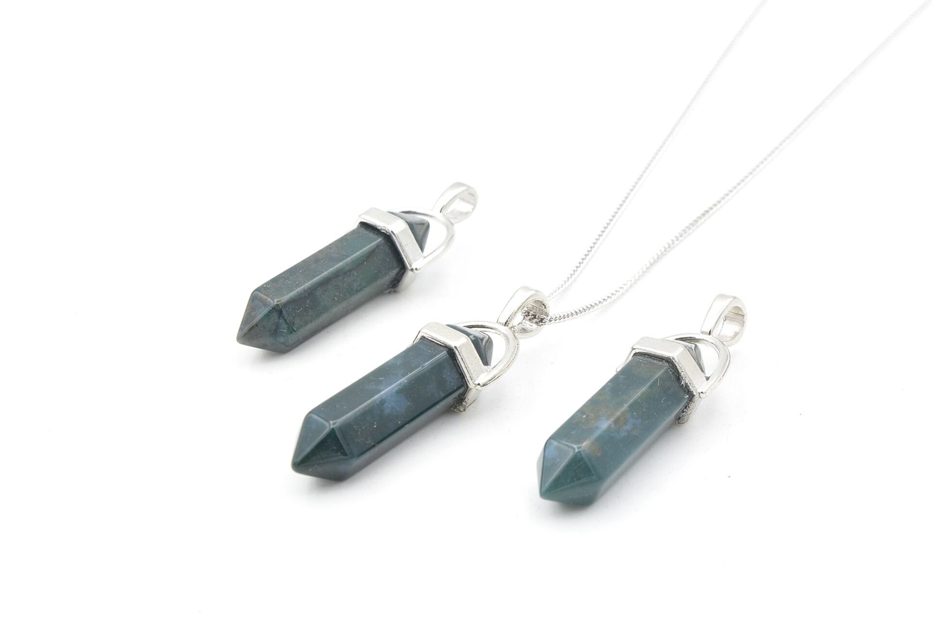 Hakiki Pandül Model Doğal Kan Taşı Kolye Ucu