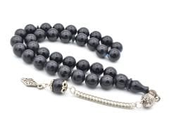 Gümüş Kaplama Kamçılı Küre Kesim Lacivert Katalin Tesbih