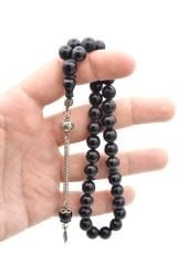 Gümüş Kaplama Kamçılı Küre Kesim Lacivert Katalin Tesbih