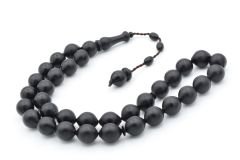 Sistemli Sığırcık Kesim İri Boy Siyah Fiber Tesbih