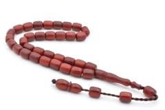 Sistemli Fıçı Kesim Bilek Boy Kırmızı Fiber Tesbih