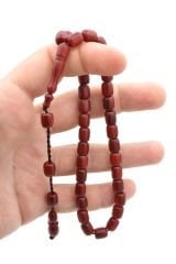 Sistemli Fıçı Kesim Bilek Boy Kırmızı Fiber Tesbih