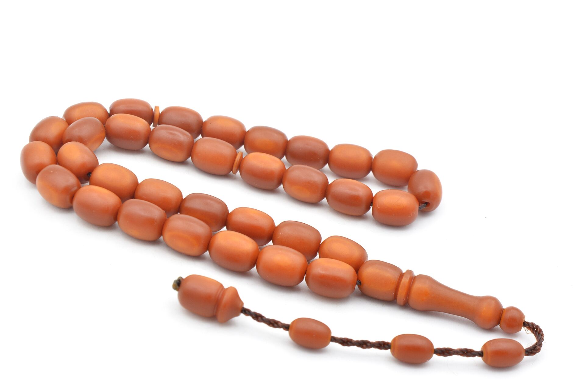 Sistemli Kapsül Kesim Günlük Boy Turuncu Fiber Tesbih