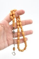 Gümüş Kaplama Kamçılı Kapsül Kesim Beyaz Katalin Tesbih