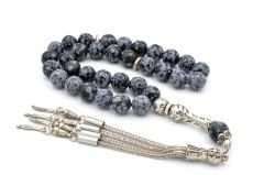 Hakiki Doğal Obsidyen Taşı Tesbih Iri Boy 1.kalite 003