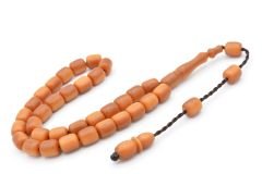 Sistemli Fıçı Kesim Bilek Boy Turuncu Fiber Tesbih