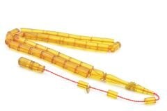 Hakan Turan İmzalı Kesme Model Sarı Sıkma Kehribar Tesbih