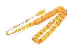 Hakan Turan İmzalı Kesme Model Hareli Sarı Sıkma Kehribar Tesbih