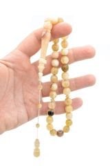 Sistemli İmamesi Halkalı Küre Kesim İri Boy Koç Boynuzu Tesbih