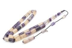 Hakan Turan İmzalı Kesme Model Bej Mor Sıkma Kehribar Tesbih