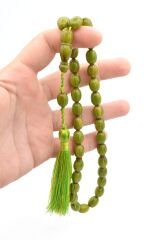 Usta İşi Saçaklı Sistemli Beyzi Kesim Hareli Yeşil Katalin Tesbih