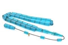 Hakan Turan İmzalı Kesme Model Mavi Sıkma Kehribar Tesbih