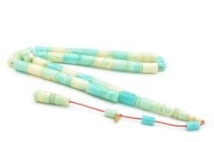 Hakan Turan İmzalı Kesme Model Mavi Beyaz Sıkma Kehribar Tesbih