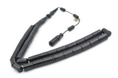 Hakan Turan İmzalı Kesme Model Siyah Sıkma Kehribar Tesbih