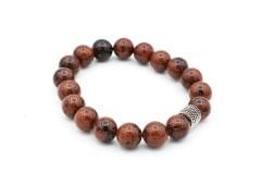 Hakiki Doğal Mahogany Obsidyen Taşı Bileklik 003