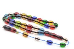 Enes Abdo İmzalı Kapsül Kesim Rengarenk Sıkma Kehribar Tesbih