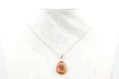 Orijinal Doğal Fosilli Damla Kehribar Kolye Ucu 001