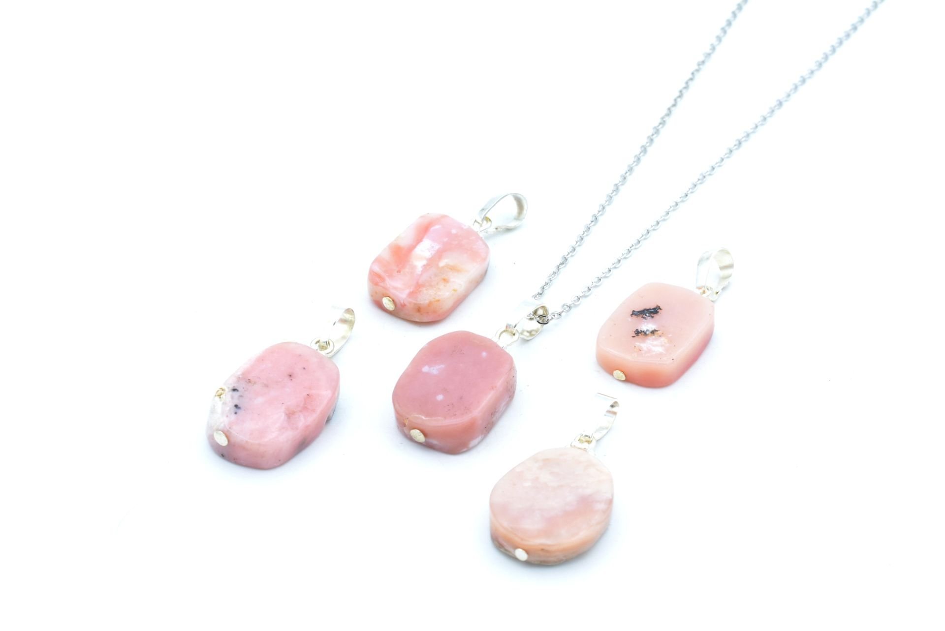 HAKİKİ DOĞAL PEMBE OPAL KOLYE UCU 1.KALİTE DOĞAL TAŞ