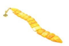 İri Taneli Turuncu Beyaz Toz Kehribar Balık Tesbih