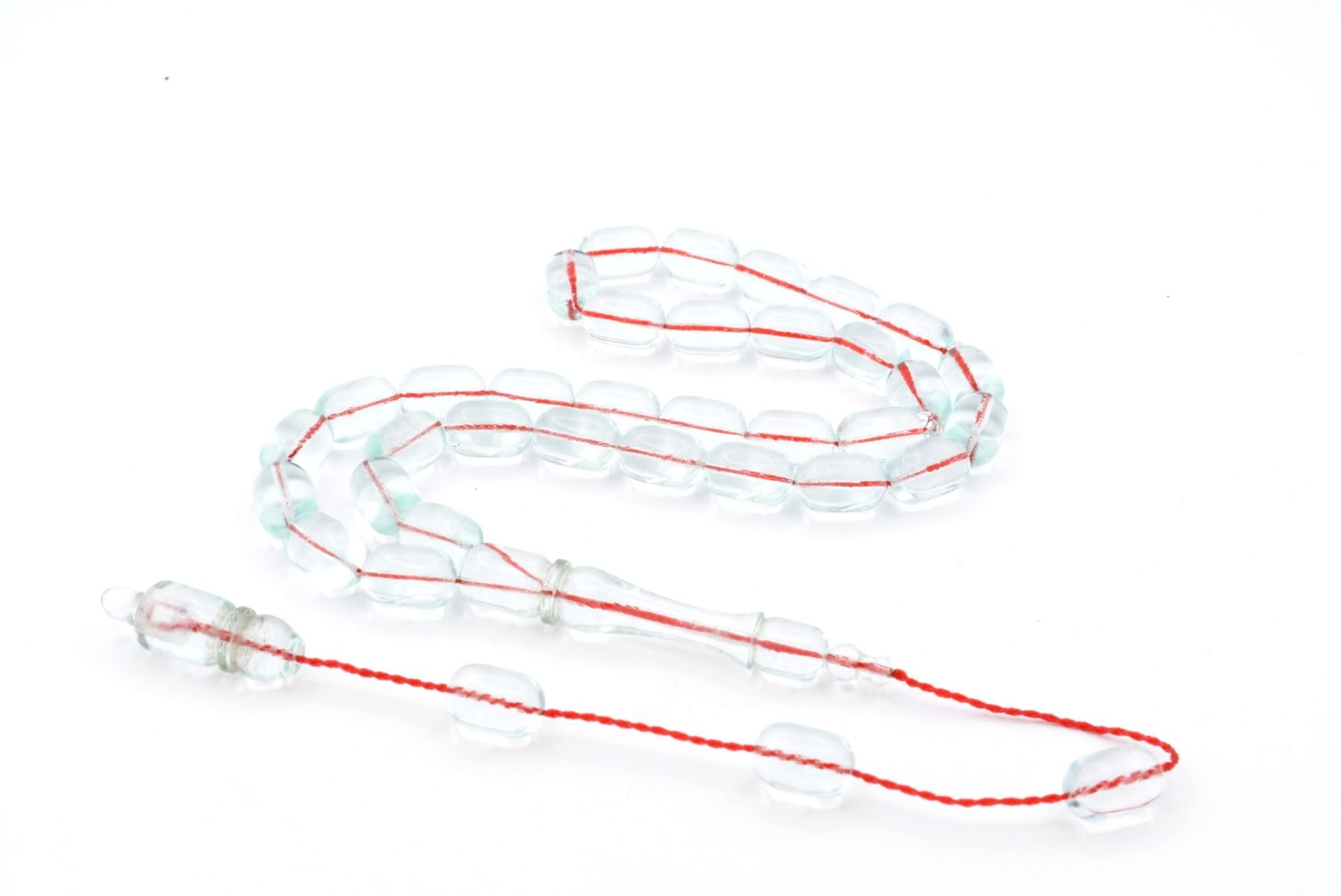 USTA İŞİ SİSTEMLİ KAPSÜL KESİM ŞEFFAF UÇAK CAMI TESBİH İRİ BOY