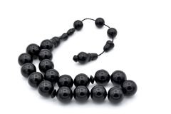 USTA İŞİ KÜRE KESİM SİYAH TOZ PRES KEHRİBAR MASKOT TESBİH İRİ BOY