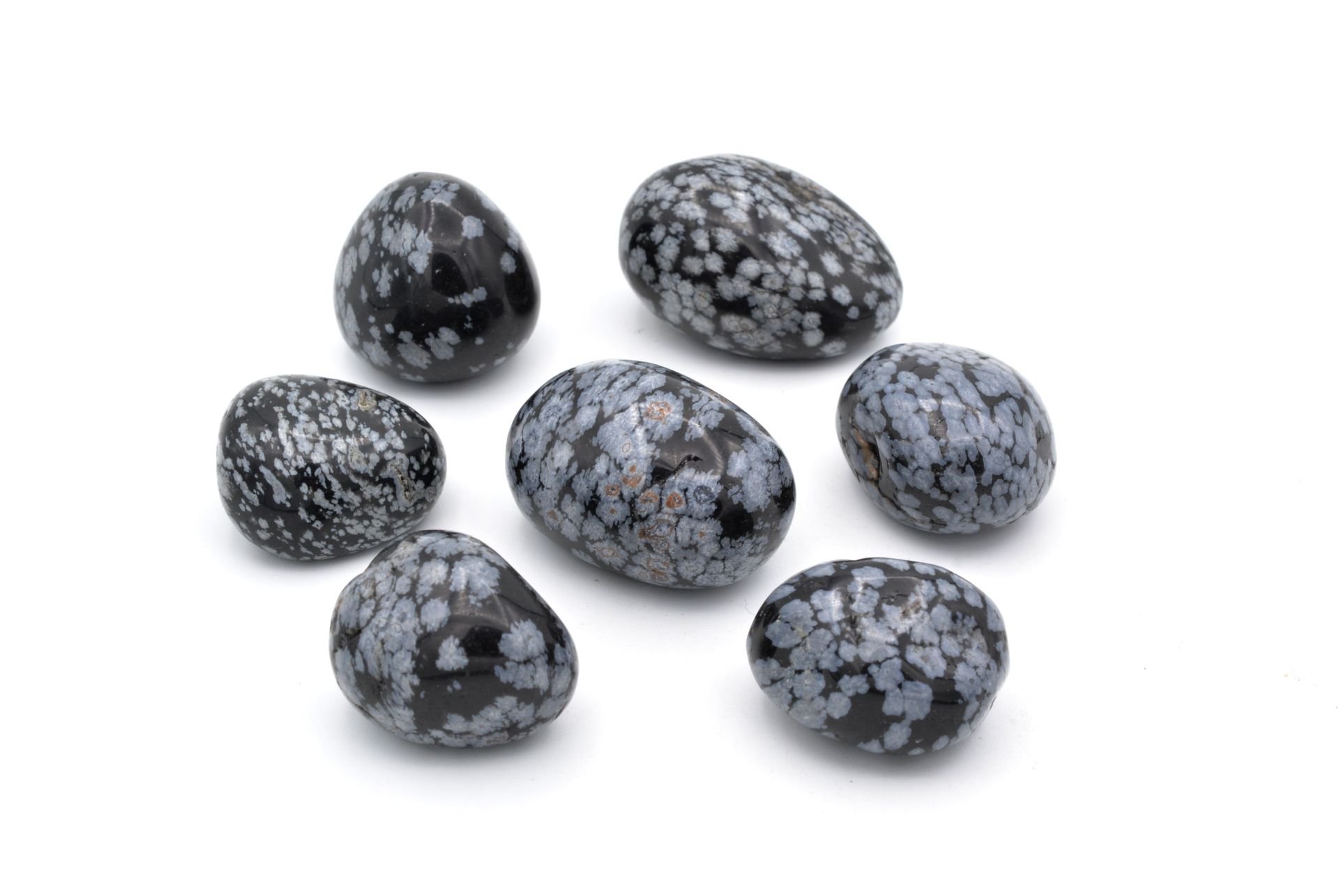 Hakiki Tamburlu Doğal Kar Tanesi Obsidyen Kaya Parçası 1.Kalite