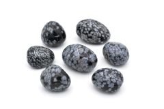 Hakiki Tamburlu Doğal Kar Tanesi Obsidyen Kaya Parçası 1.Kalite