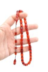 Hikmet Al Said İmzalı Kapsül Kesim Blok Zar Kehribar Tesbih