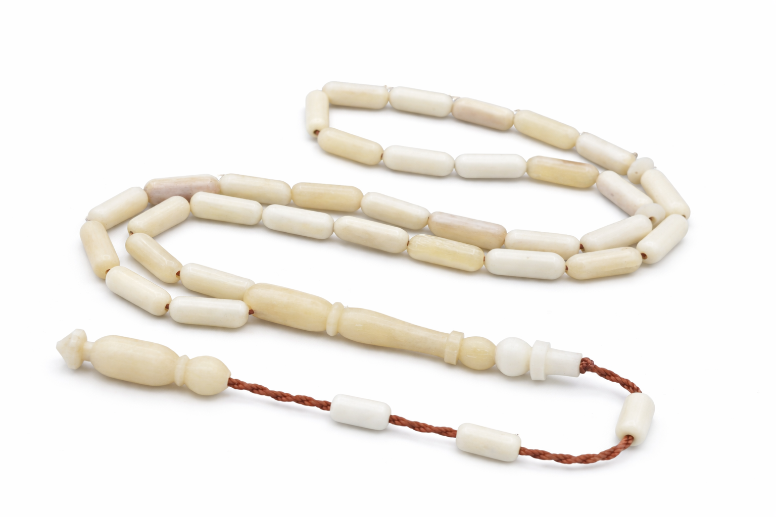 Sistemli Günlük Boy İnce Kapsül Model Balina Kemiği Tesbih