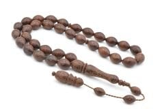 Sistemli Beyzi Kesim İri Boy Azobe Ağacı Tesbih