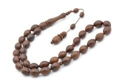 Sistemli Beyzi Kesim İri Boy Azobe Ağacı Tesbih