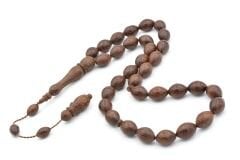 Sistemli Beyzi Kesim İri Boy Azobe Ağacı Tesbih