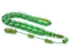 Usta İşi Sistemli Kapsül Kesim Yeşil Katalin Tesbih