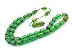 Usta İşi Sistemli Kapsül Kesim Yeşil Katalin Tesbih