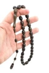 Sistemli Kapsül Kesim İri Boy Koyu Pelesenk Ağacı Tesbih