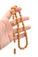 Usta İşi Sistemli Kapsül Kesim Hareli Sarı Katalin Tesbih