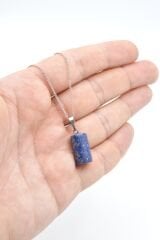 Hakiki Doğal Lapis Lazuli Taşı Kolye Ucu