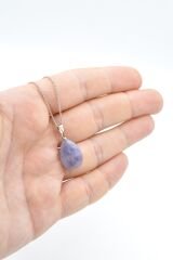 Hakiki Doğal Tanzanit Taşı Kolye Ucu