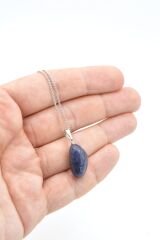 Hakiki Doğal Safir Taşı Kolye Ucu