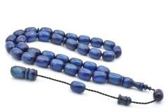 Usta İşi Sistemli Kapsül Kesim Simli Lacivert Katalin Tesbih