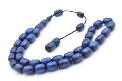 Usta İşi Sistemli Kapsül Kesim Simli Lacivert Katalin Tesbih