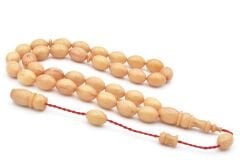 Usta İşi Sistemli Beyzi Kesim Hareli Beyaz Katalin Tesbih