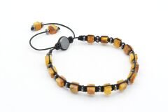 Hakiki Doğal Makrome Model Damla Kehribar Bileklik 004