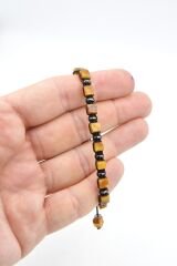 Hakiki Doğal Makrome Model Damla Kehribar Bileklik 004