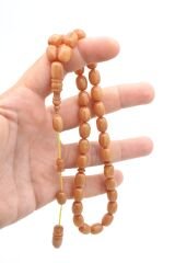 Usta İşi Sistemli Kapsül Kesim Hareli Bej Katalin Tesbih