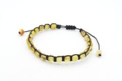 Hakiki Doğal Makrome Model Damla Kehribar Bileklik 002